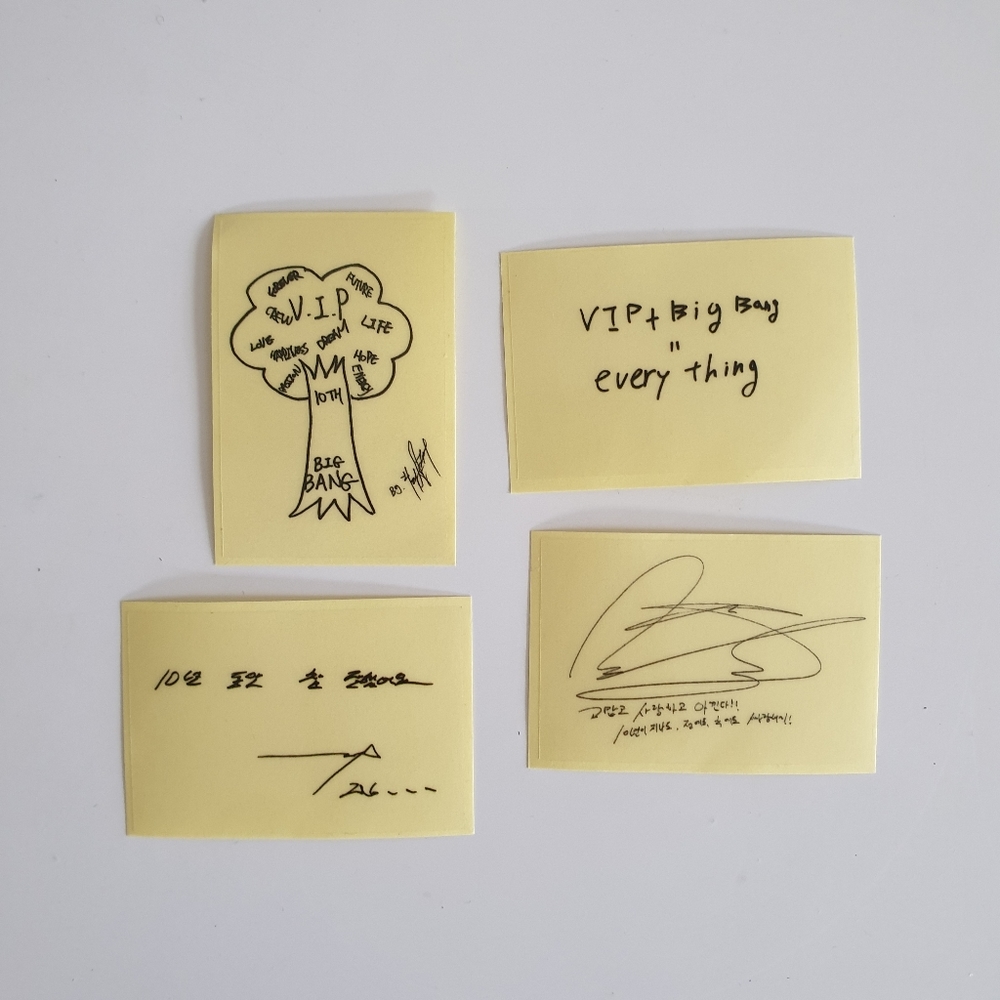 Big Bang 10th anniversary stickers